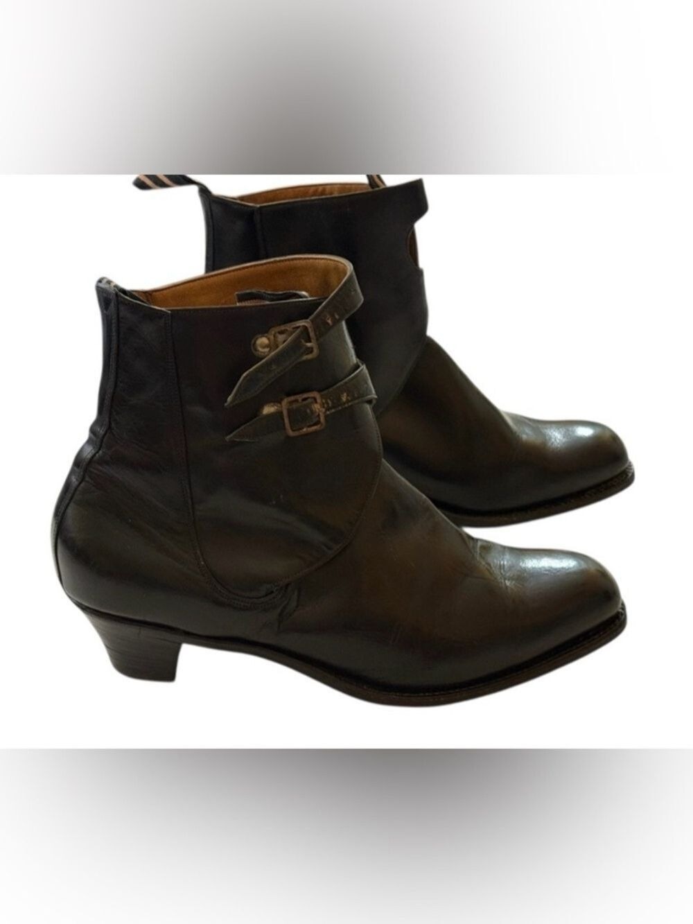 Peal & Co Jodhpur Boots Black Leather Riding Ankle Mens Bench Made